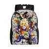 Kid Goku Flying On Nimbus Dragon Ball Backpack  Cute Backpacks Youth Hiking Big High School Bags Design Rucksack
