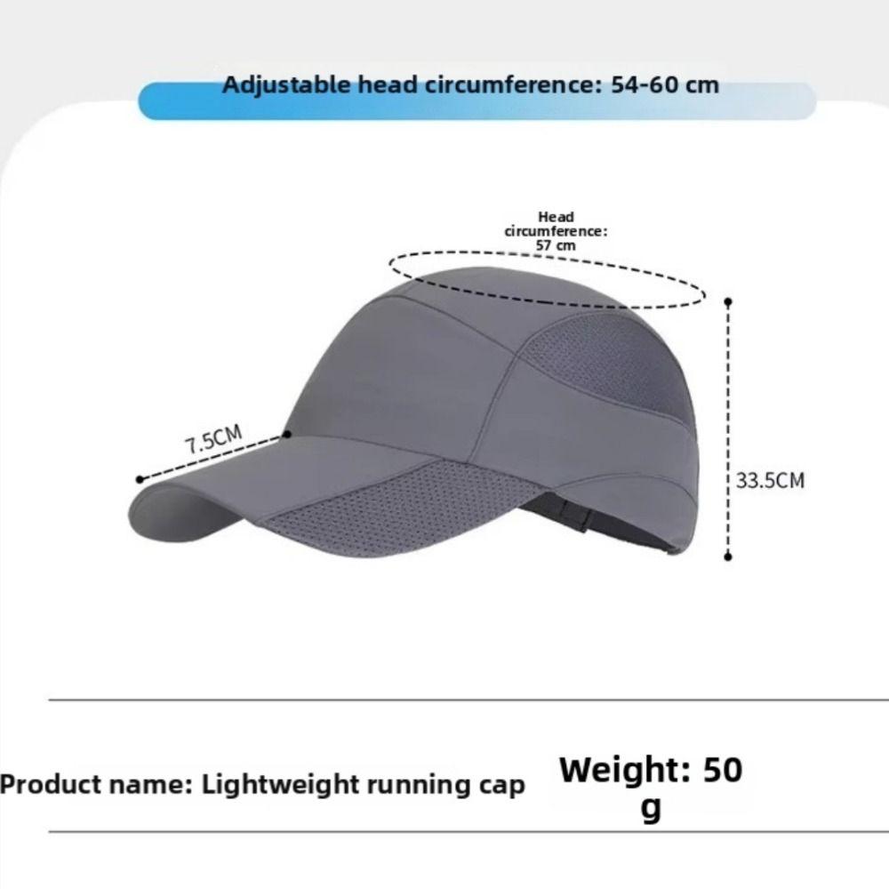 Quick Dry Baseball Cap Breathable Sports Visor Popular Summer Hat  Running