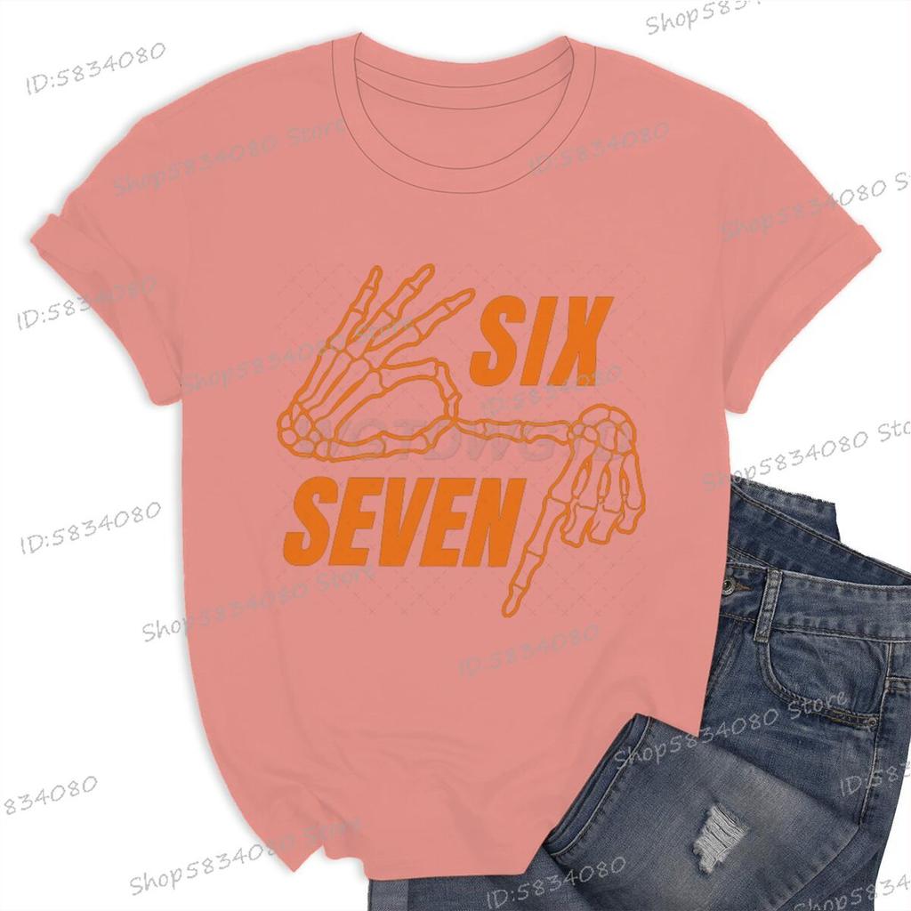 Six Seven Meme Halloween Shirt Funny Gift for Him Her Trend Halloween 6 7 Vintage Tee Unisex Women Internet Humor T Shirt