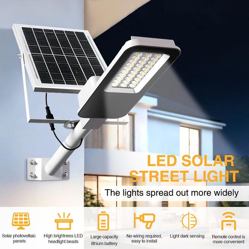 4 sets of outdoor waterproof solar lamps, 6000mAh solar street lamps, suitable for outdoor lighting from dusk to dawn