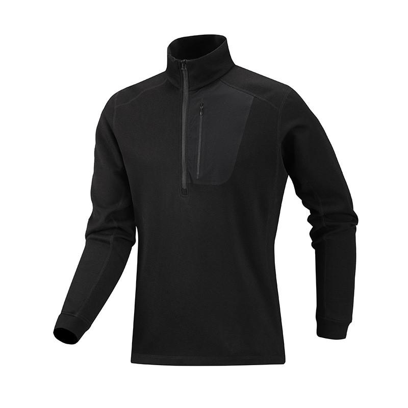 Heren Fleece Jas Met Opstaande Kraag Halve Rits Warm Buiten Sport Top Wandelen Hardlopen Winter