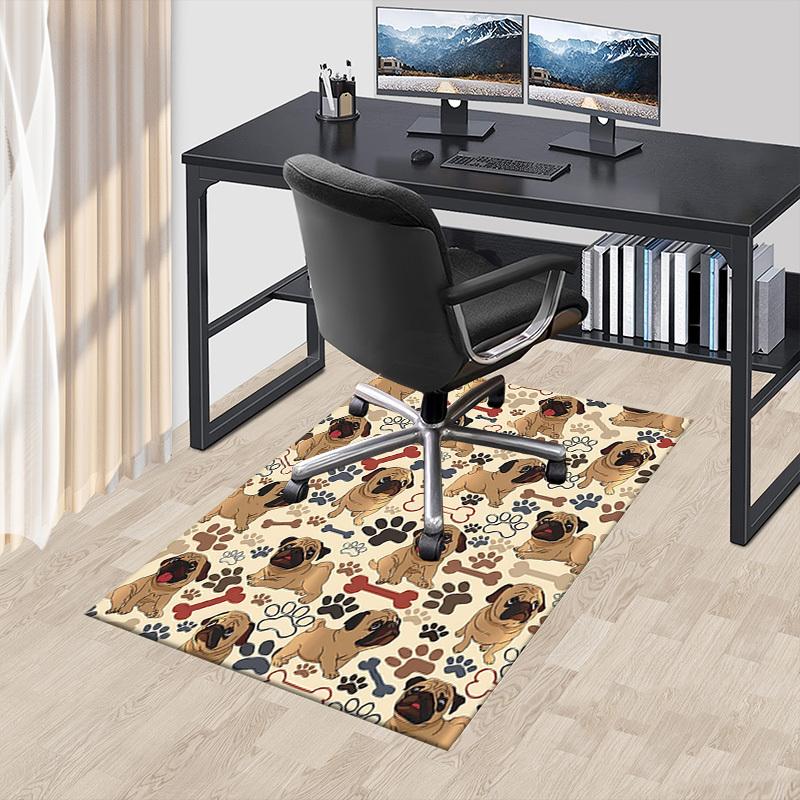 1 Stück Mops Knochen Extra Groß Rutschfester Teppich, Büro, Familie, Schlafzimmer, Studio - Großer TeppichJ0404