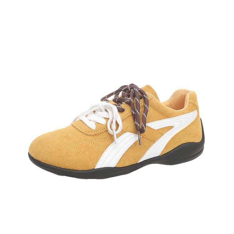 3Cm Inner Height Increase German Training Shoes Women's 2025 New Versatile Flat-soled Retro Forrest Gump Shoes Red Leather Casual Shoes