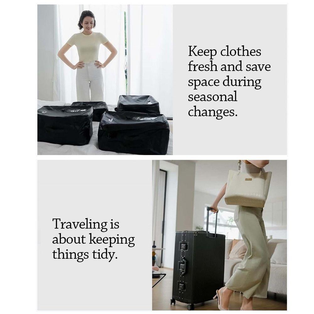 Reusable Vacuum Bags for Travel Waterproof Folding Vacuum Compression Bag Space Saver Dustproof Luggage Vacuum Storage Bag