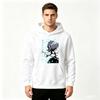 Men's Anime Inosuke Print Pullover Hoodie Casual Long Sleeve Sweatshirt for Daily Wear