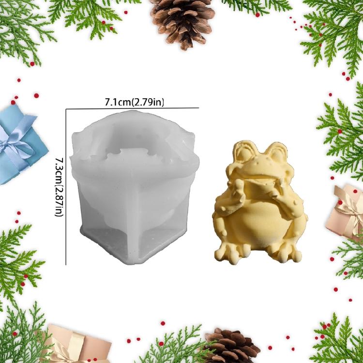 Flexible Frogs Shaped Silicone Mould With Detailed Texture Ideal For Handmade Candle Soaps Craft Easy Demolding