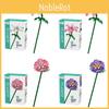 Assembling Puzzle Children Building Blocks Flower Rose Lily Bouquet Toy Model