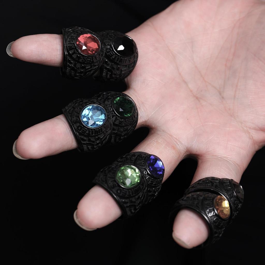 Retro Titanium Army Personalized Finger Ring