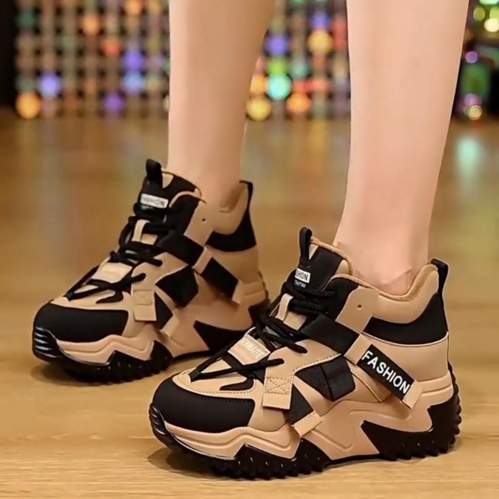 Dad Shoes Casual Versatile Autumn New Thick-soled Heightening High-top Muffin Sports Small Women's Shoes