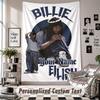 Wandbehang-Gobelin mit individuellem Namen & Text, Billie Eilish Dekorationstextil für Schlafzimmer