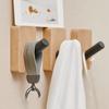 Wall Mounted Solid Wood Hook Round Design Coat Hook Clothes Hanger Single Hook  Entrance
