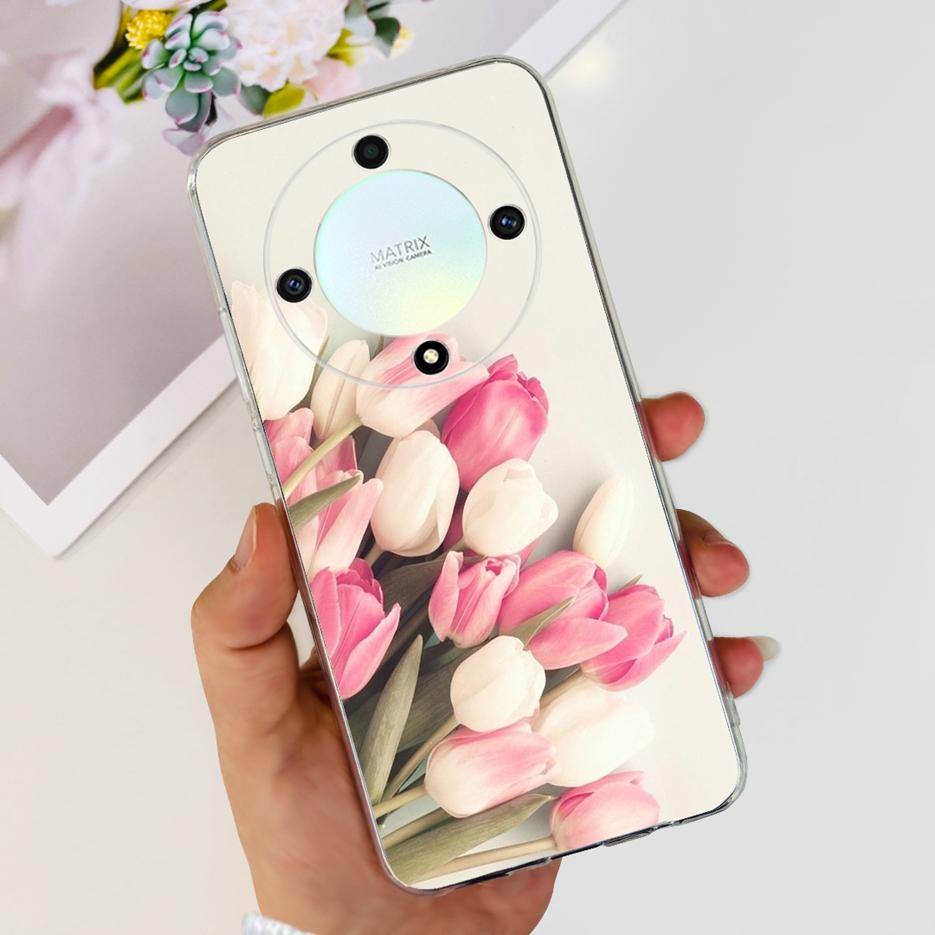 For Honor X9b 5G Case ALI-NX1 Cute Cat Butterfly Painted Cover Soft Silicone Phone Cases For Honor X9b X 9b HonorX9b Soft Fundas