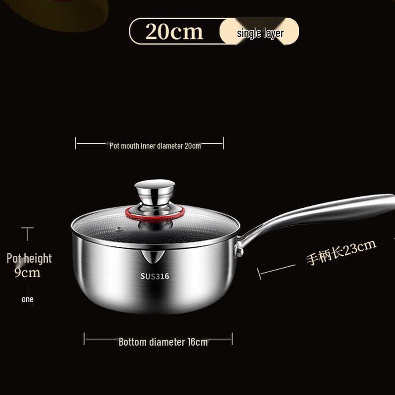 Lilang 316 Stainless Steel Honeycomb Yukihira Pot