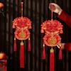 Lucky Bag Shape Chinese New Year Decoration Traditional Design With Tassel Spring Festival Pendants Three-Dimensional Widely Use