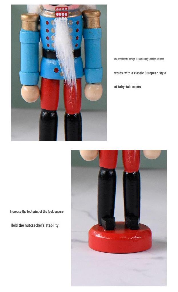13CM Drumming Nutcracker Soldier Christmas Ornament