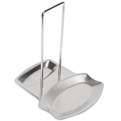 Practical Spoon Rest and Pot Lid Holder Utensil Rest Stainless Steel Pan Pot Cover Lid Rack Shelf