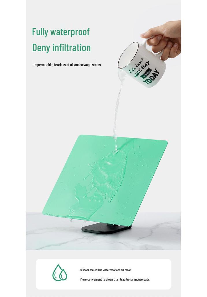 Gesong Non-slip Liquid Silicone Mouse Pad - Dirt-resistant, Small Creative Desk Pad for Office & Gaming Keyboard