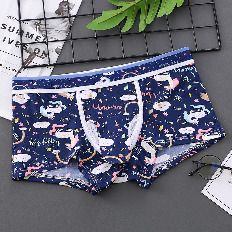Male Summer Sexy Elephant Nose Gun Egg Separated Ice Silk Boxer Briefs