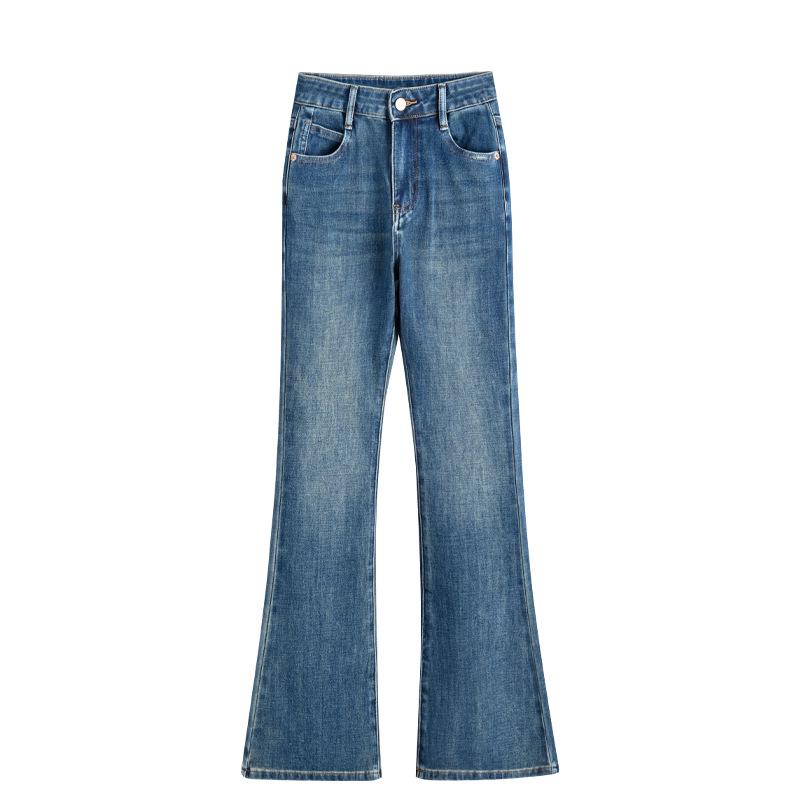 Dai Jia Er - 2026 Spring/Summer Women's High Waist Jeans, Petite & Tall Micro Flare Style