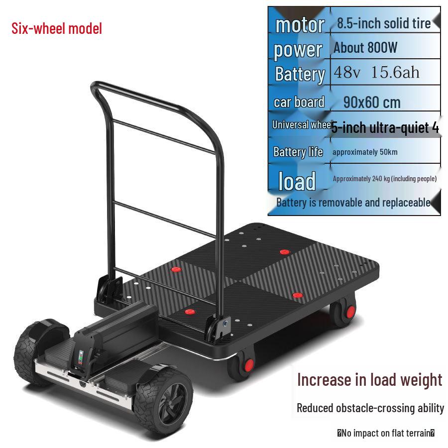 Compact Electric Sensor Stroller with Folding Flat Body for Logistics, Picking, and Sorting in Warehouses