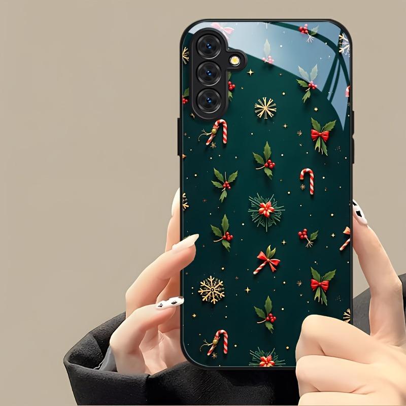 Christmas Snowflake Pattern Tempered Glass Phone Case For iPhone 11 12 13 14 15 16 17 18 Pro Max 17 Air 7 8 Plus XS X XR Cover