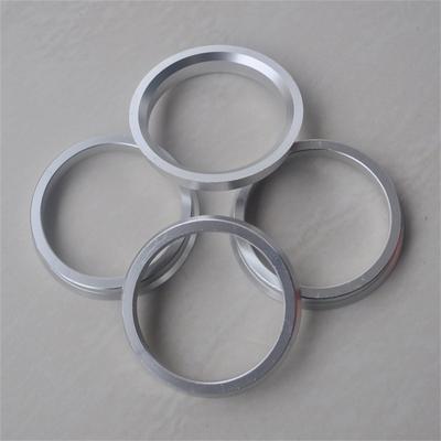 4 anillos centradores de buje de rueda de aleación de aluminio para coche, nuevos, de 57,1 a 66,5 mm, color plata.