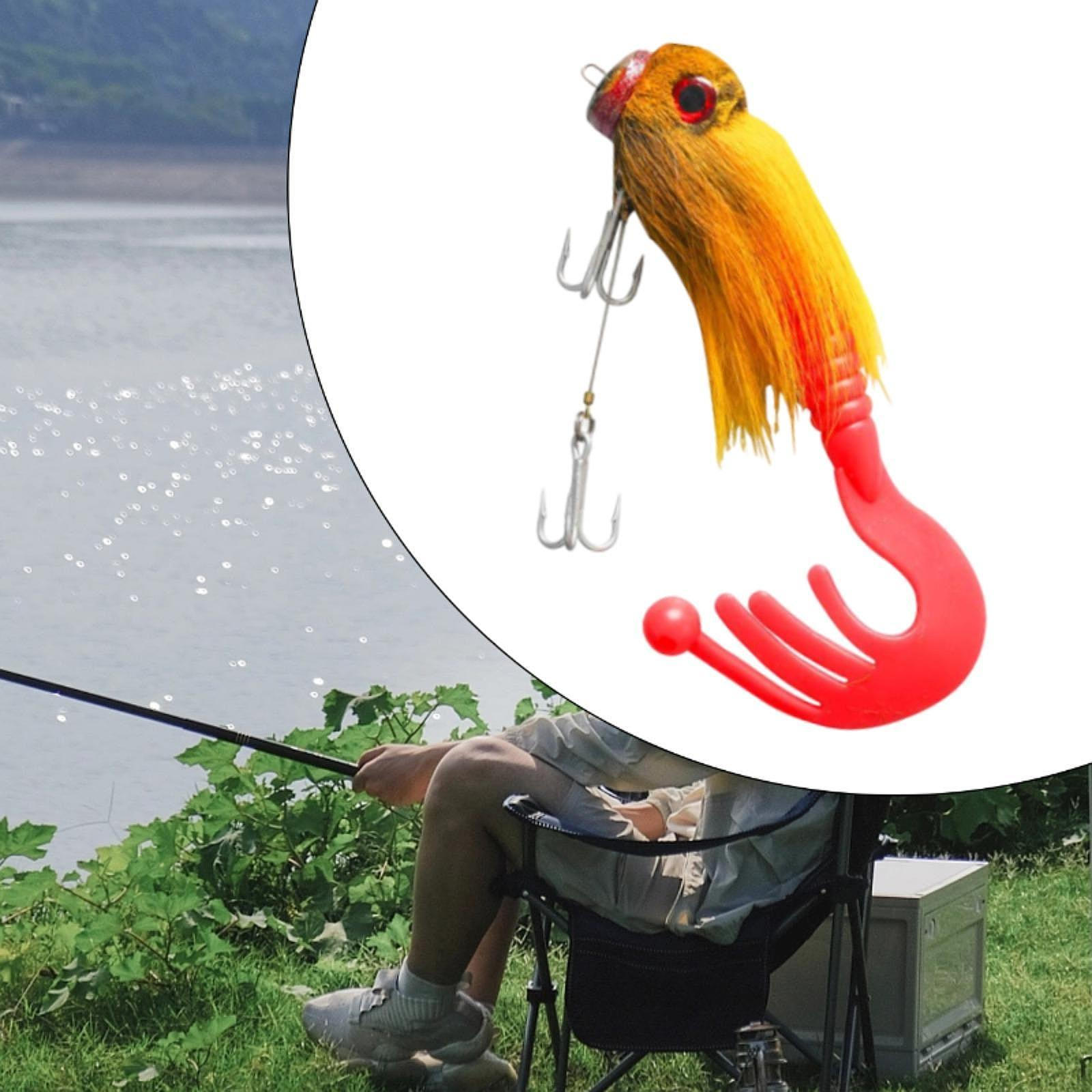 

3D рыболовная приманка для использования с дизайном крысы и крючками жёлтый