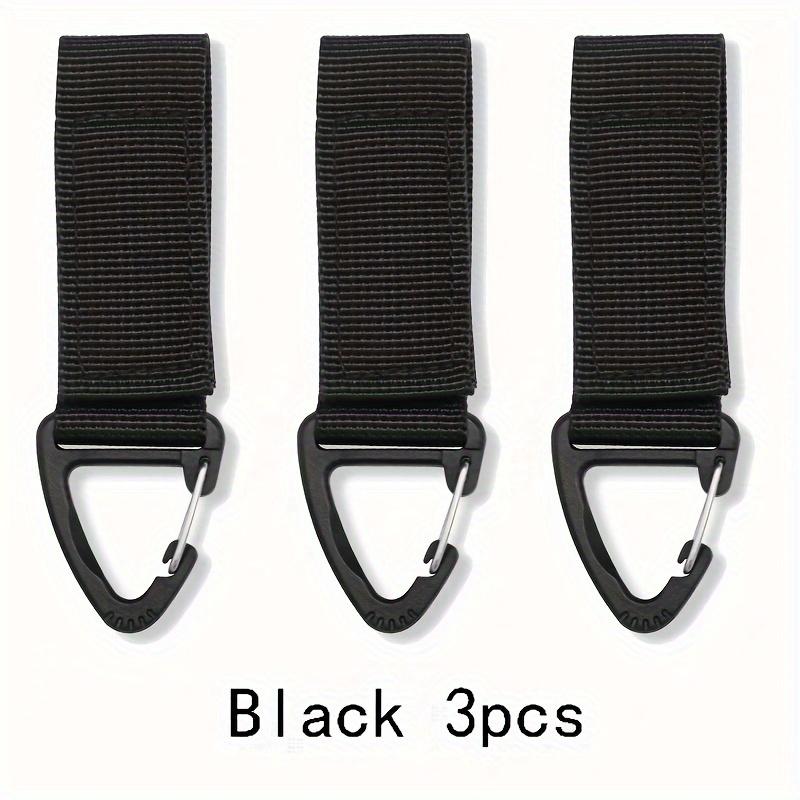 

3/6Pcs Keychain Holders - Nylon Webbing Hanging Gear Clips with Triangular Buckle Hook for Outdoor Camping