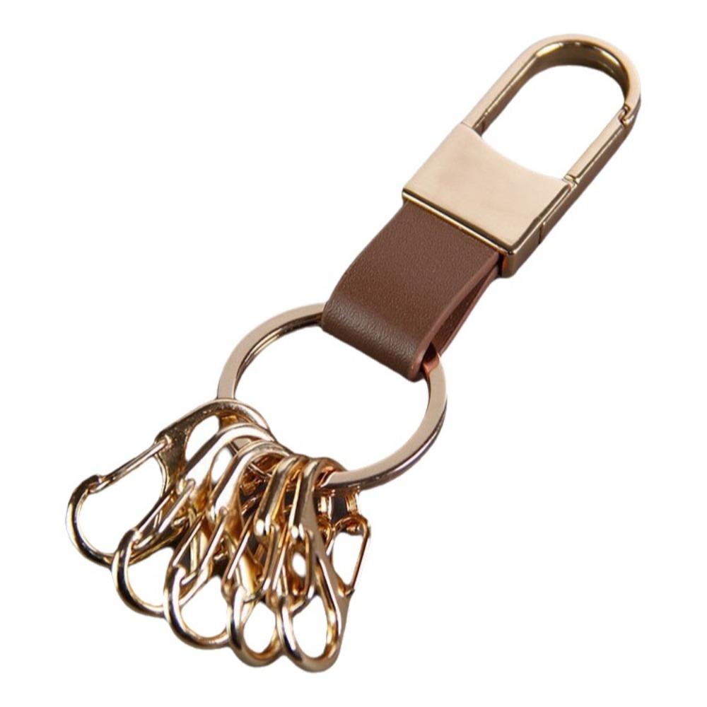 Minimalist Men's  Leather Car Key Ring Durable Car Key Holder Waist Hanging Key Chain  Party Gift