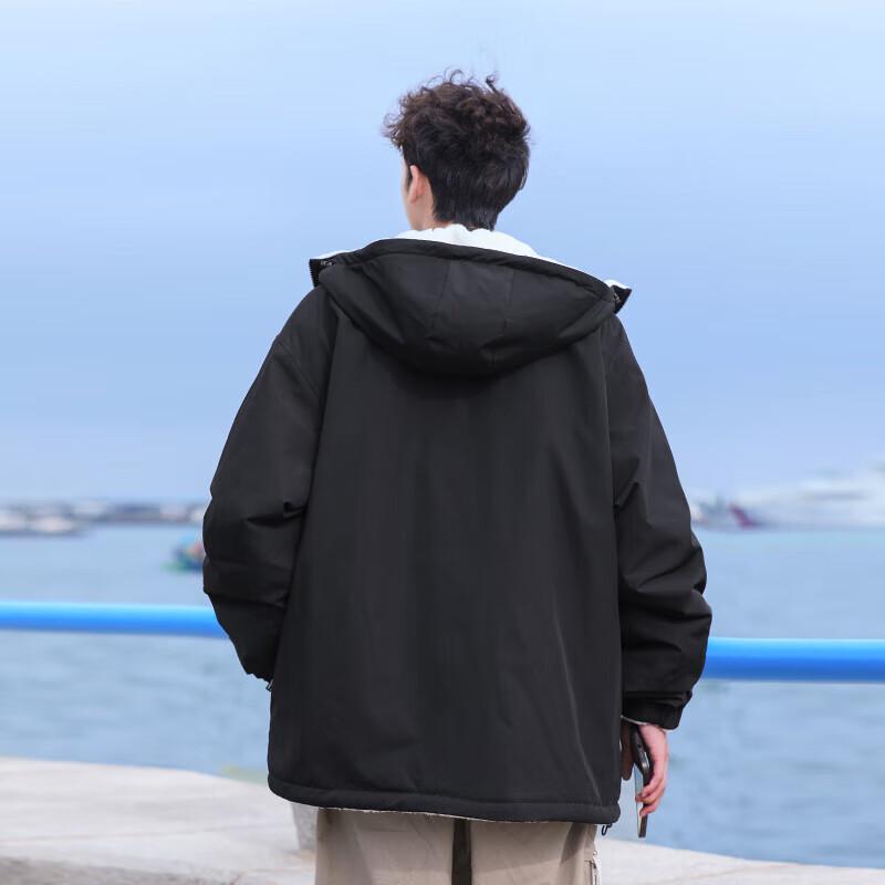 VUUG Herren Wendejacke im koreanischen Stil mit Wattierung