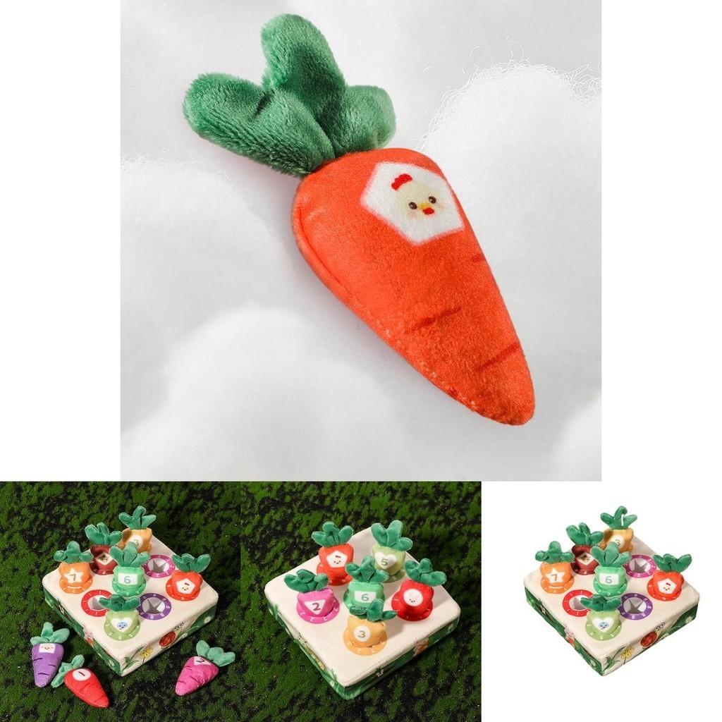 Educational Plush Toy For Children Shape Color And Number Recognition Farm Carrot Puller