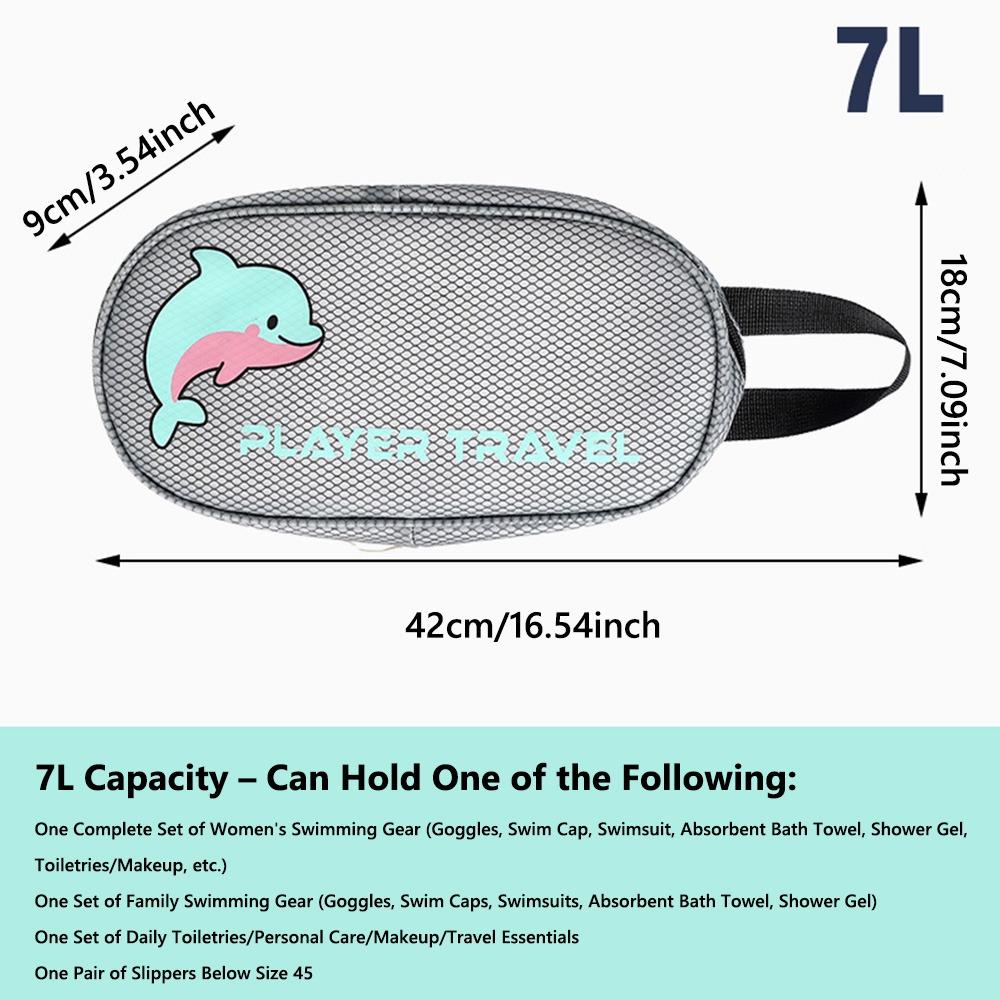 Dry and Wet Separation Swimwear Storage Pouch Portable Wash Bag Swimming Bag  for Sports and Gym