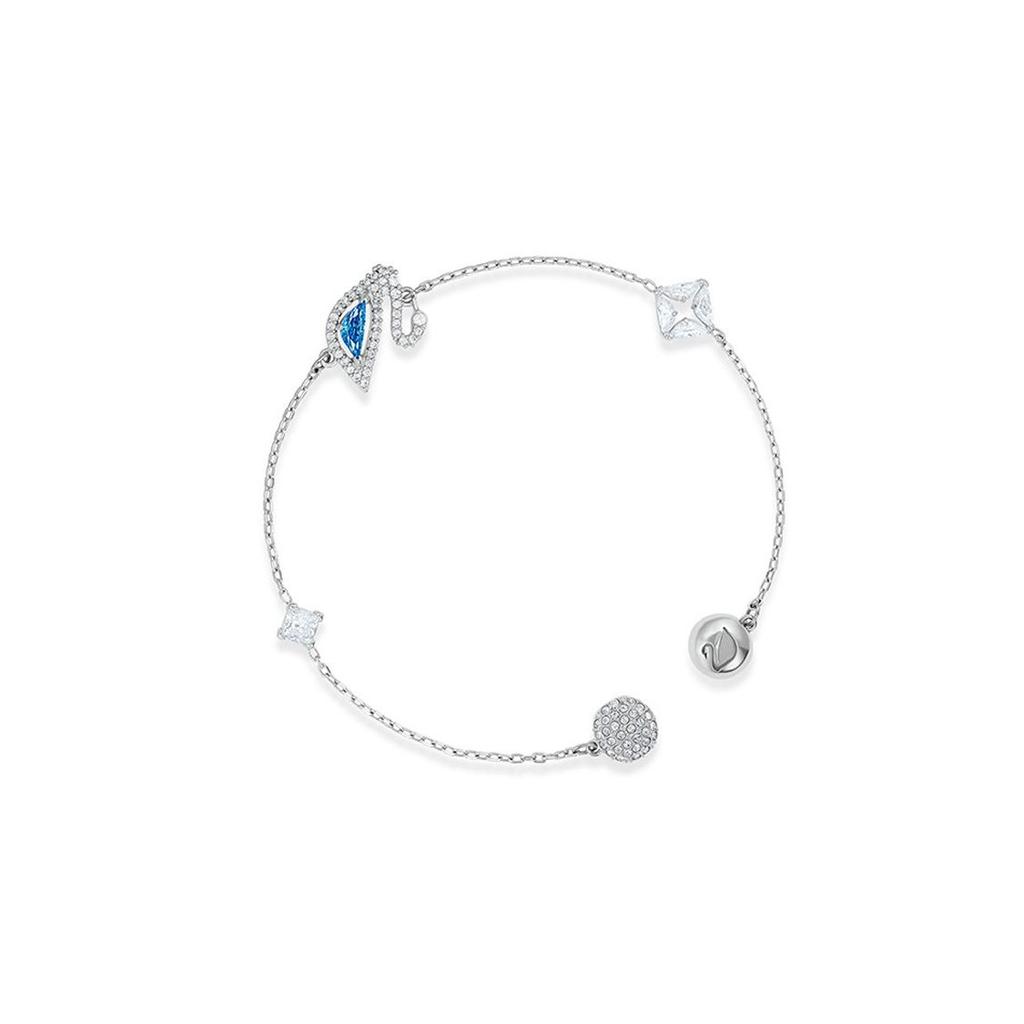 Swarovski Funkelndes Schwan Halsketten- und Armband-Set Damenschmuck Silber ES2020091005