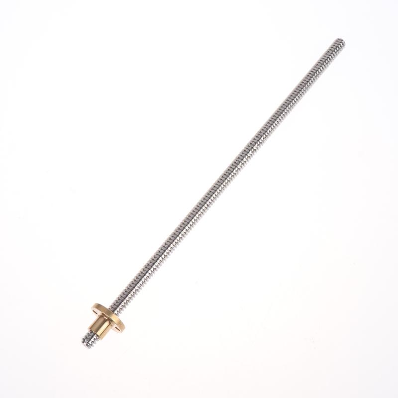 T8 Lead Screw with Brass Nut OD 8mm Lead 2mm Long Service Life 3D Printer Component for CNC Router Equipment