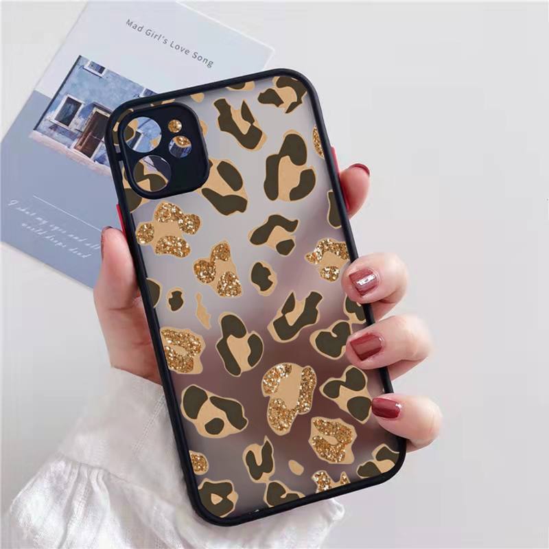 Iphone 11 Leopard Case Zebra Cow Stripe Pattern Print Transparent Phone Cases For Iphone 11 13 12 7 8 Plus Mini X Xs Xr Pro Max