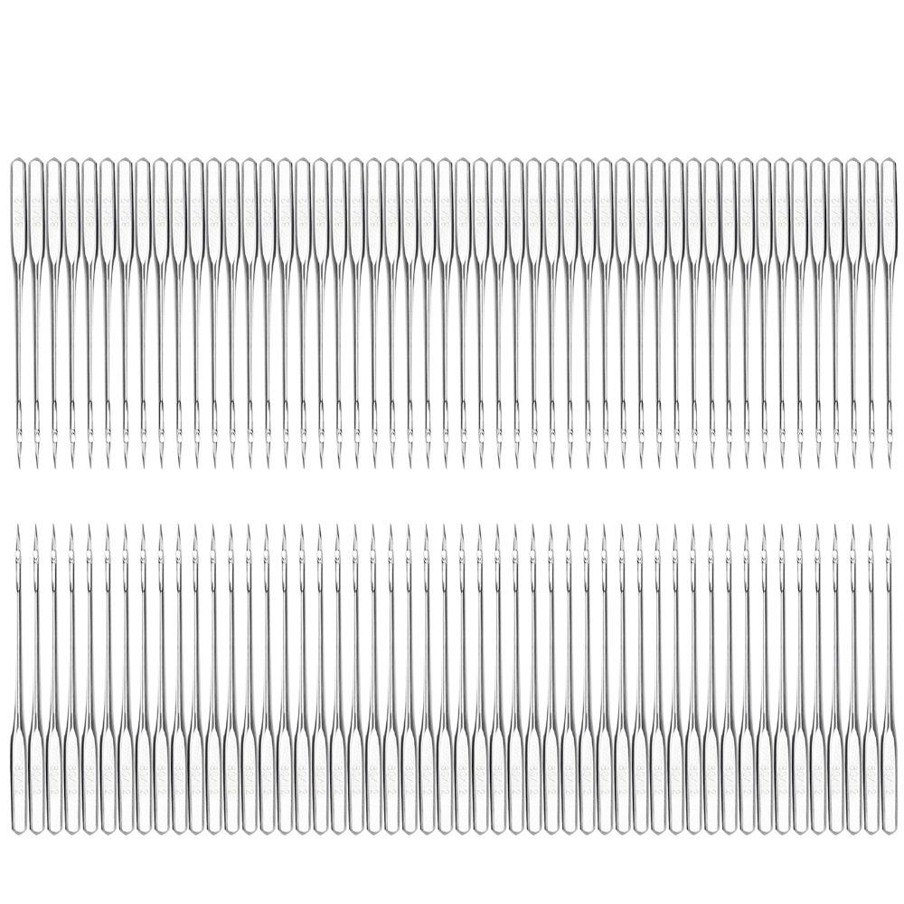 100Pcs Metal Sewing Machine Needle Industrial Grade Smooth Stitching Steel Sewing Needle Precision Ground Heavy Duty
