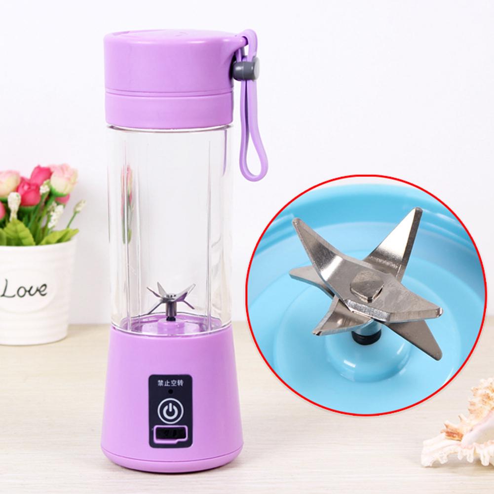 Portable 6 Blades USB Charging Eletric Fruit Juicer Blender