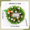 Easter Carrot Wreath Front Door,Greenery Eucalyptus Backdrop Happy Sign for Wedding Party
