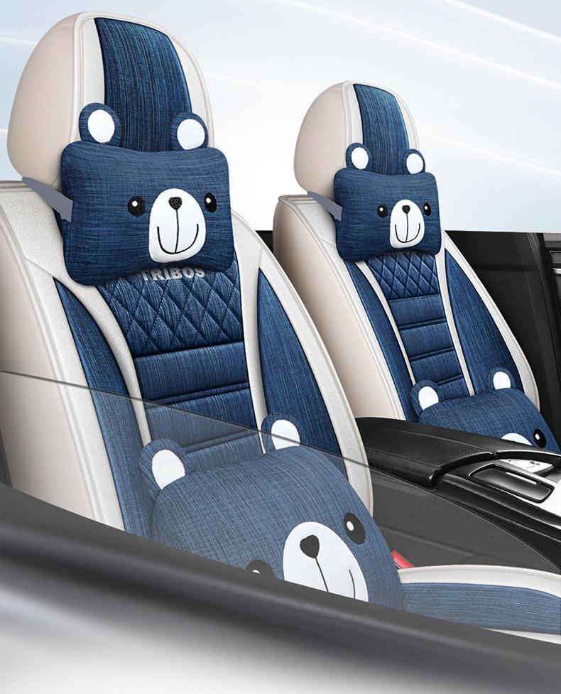 Linen Full Coverage Car Seat Cushion for Dongfeng Honda Models: URV, Tenth Gen Civic, Siming