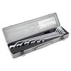 TONE Long Open End Wrench Set (45°), 2700M, Silver, 6-Piece Set, Widths 8-27mm