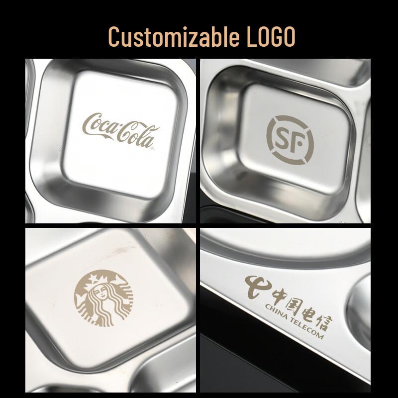 Shixun 304 Stainless Steel Four-Compartment Lunch Tray