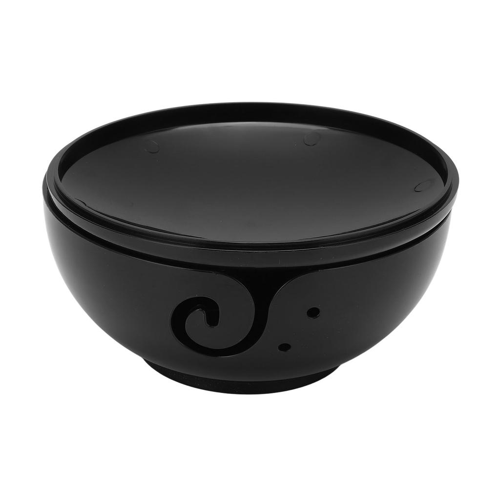 Yarn Bowl with Lid Durable Plastic Glossy Surface Exquisite Texture Keep Clean Knitting Bowl for