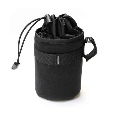 FAIRWEATHER Lenkertasche Fronttasche Fahrradtasche Getränkehalter Wasserdichte Lenker-Tasche Bikepacking Kompatibel (Schwarz)