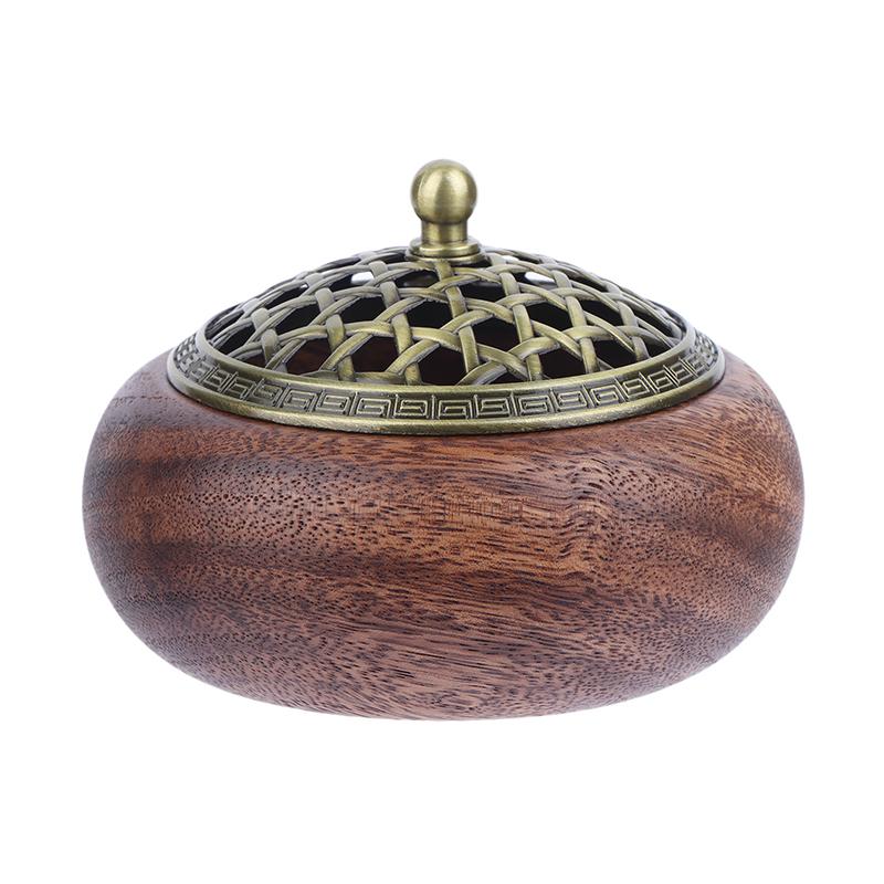 Solid Wood Pan Incense Burner, Indoor Aromatherapy Burner With Sandalwood Incense, Tea Ceremony ,Prayer Rooms, Yoga Decoration