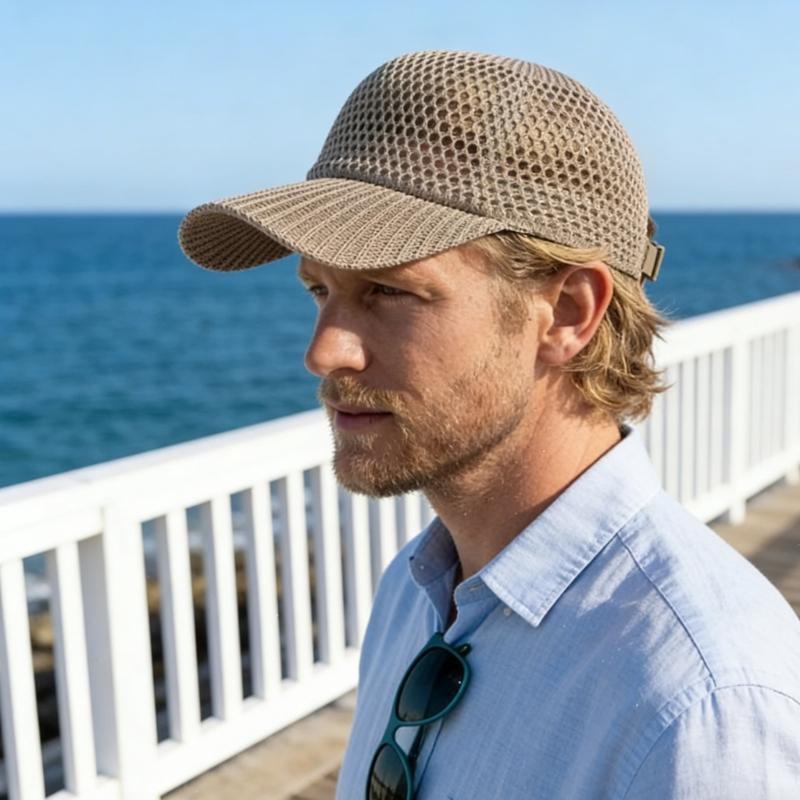 Quick Dry Breathable Baseball Cap Lightweight Mesh Sun Hat with Ventilation for Outdoor Activities