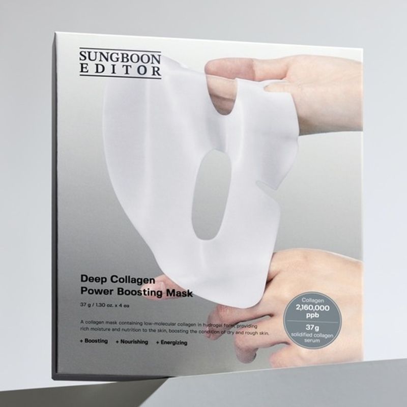 [4 sheets] Deep Collagen Power Boosting Mask Pack (1 box) + Mist + Serum