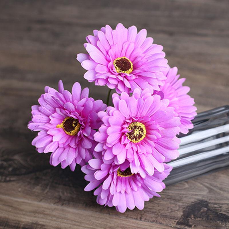 Imitation Flower Fran Flower Gerbera Small Daisy Flower Art Manual Flower Arrangement Wedding Decoration Bouquet Flowers