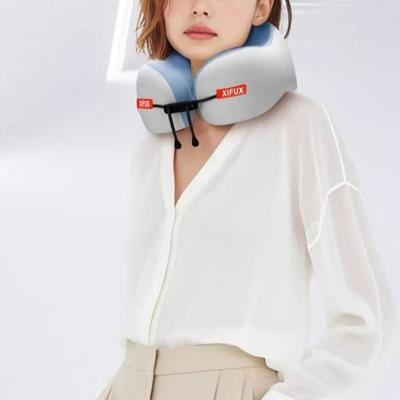 Memory Foam U-Shaped Neck Pillow Travel Neck Support Pillow with Storage Box for Plane Car Office Napping Multi-Purpose Pillow