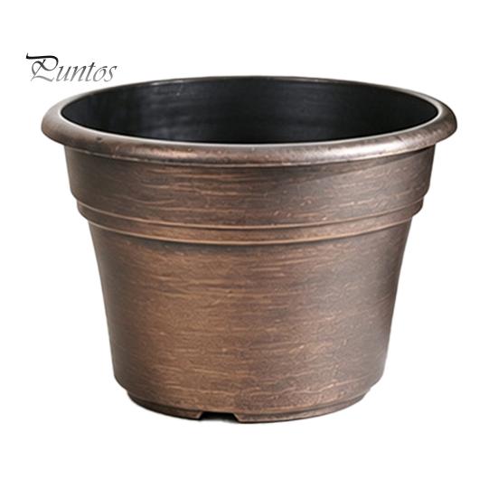 Drainage Pots for Succulents Retro Flower Pot with Saucer, Bronze Finish Plant Holes, Planters Flowers Breathable Thickened Plastic Planter