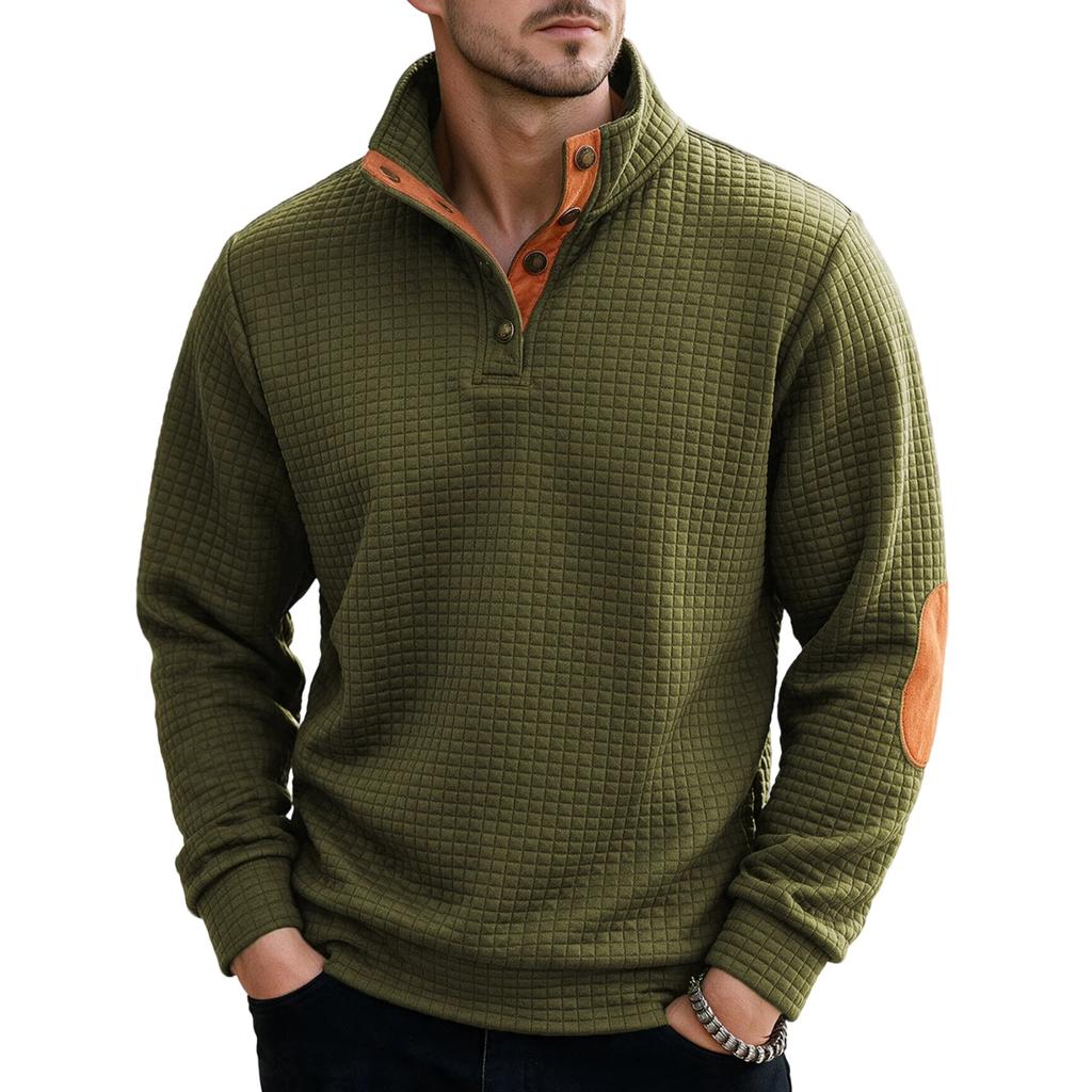 Men's Knit Long Sleeve Crewneck Sweatshirt for Casual Daily Wear
